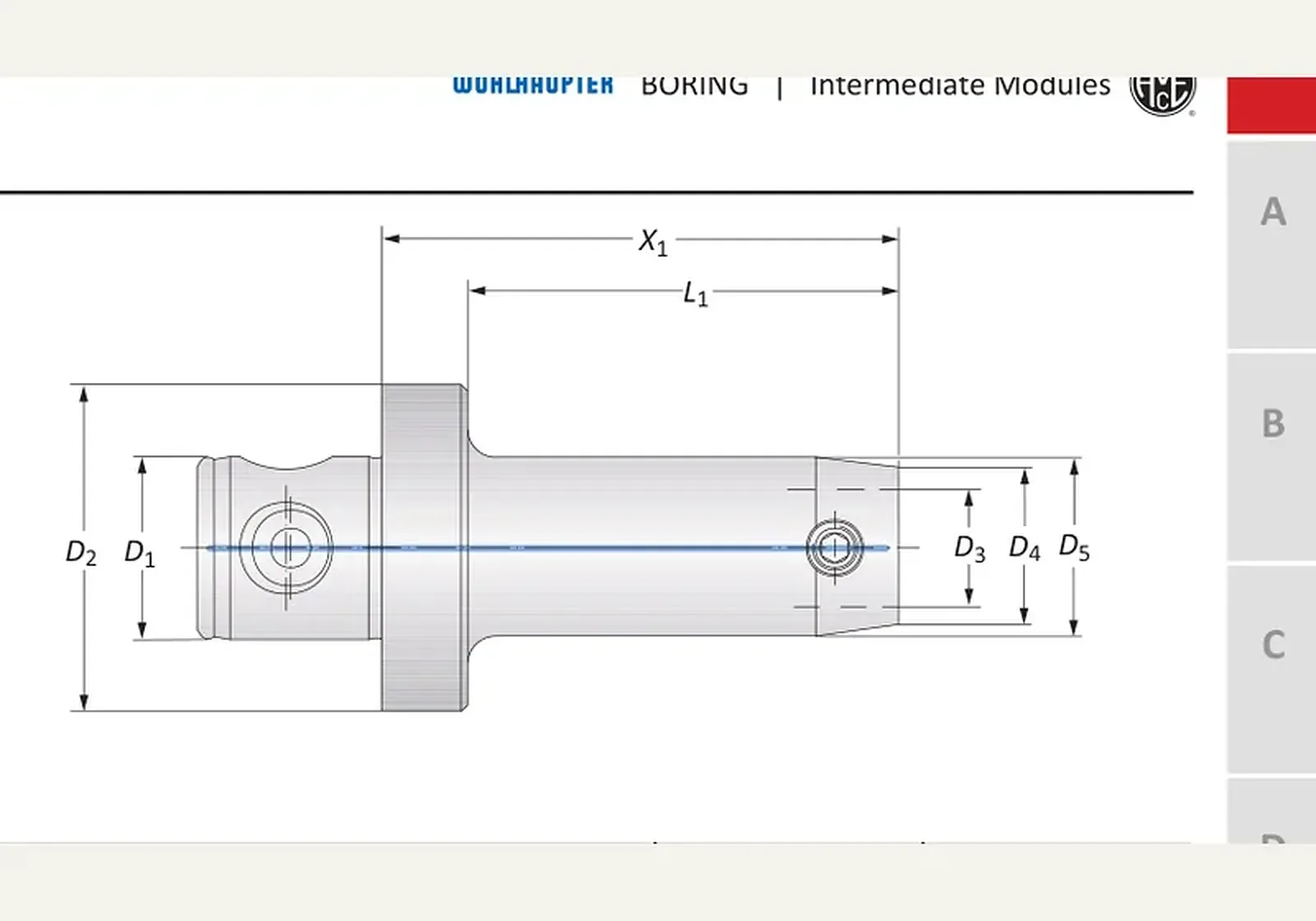 Чертёж: Промежуточные модули 50-28, L1 97.00 мм